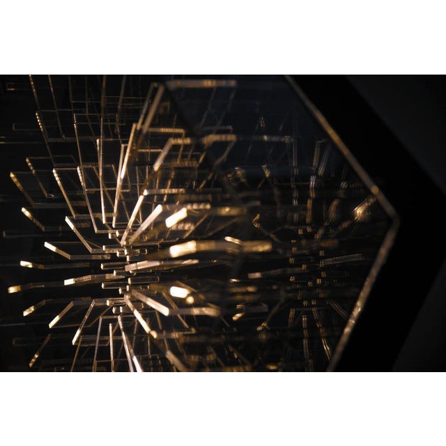 Metal Optical Methacrylate Light Sculpture, France, 1970s For Sale - Image 7 of 11