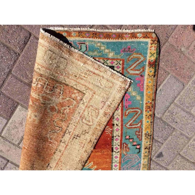 Vintage Handmade Rug Runner - 38" X 144" For Sale - Image 12 of 13