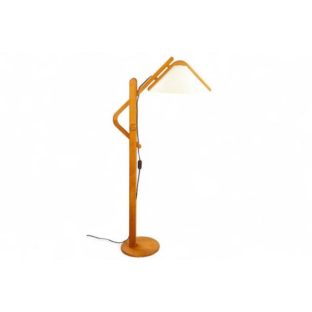 Mid-Century Modern 1970s Domus Floor Lamp in Teak For Sale - Image 3 of 7