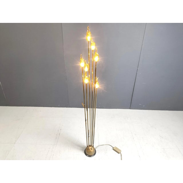 Murano Glass Leaf Floor Lamp, 1980s For Sale - Image 10 of 13