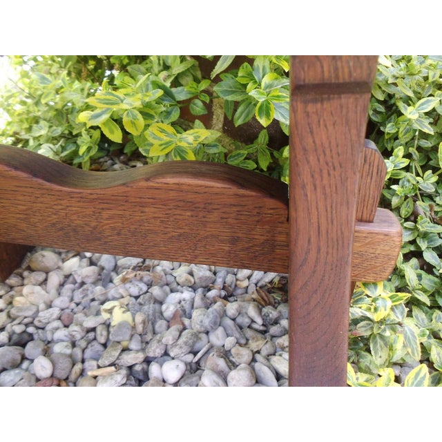 Brown Antique Oak Stools, 1890s, Set of 2 For Sale - Image 8 of 12