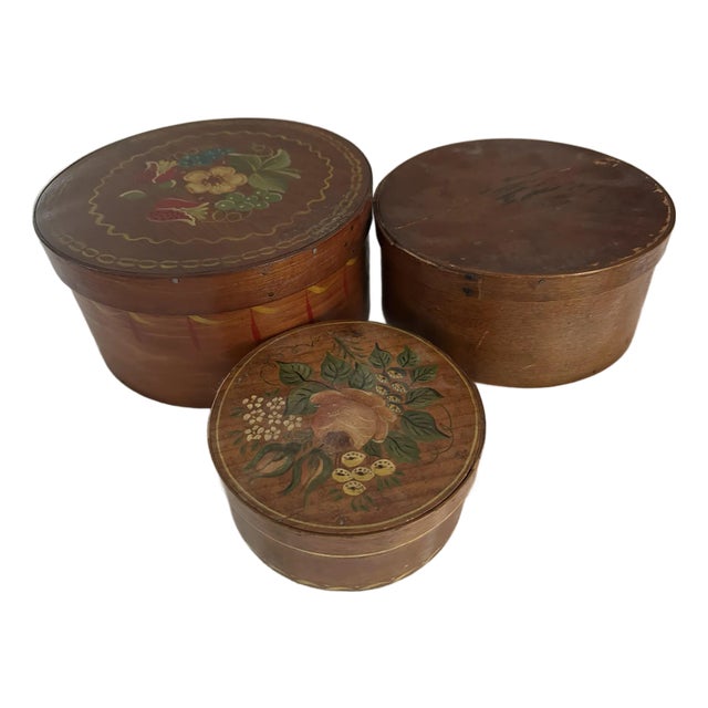 19th Century Original Painted Therom Style Pantry Boxes For Sale