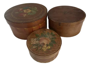 19th Century Original Painted Therom Style Pantry Boxes