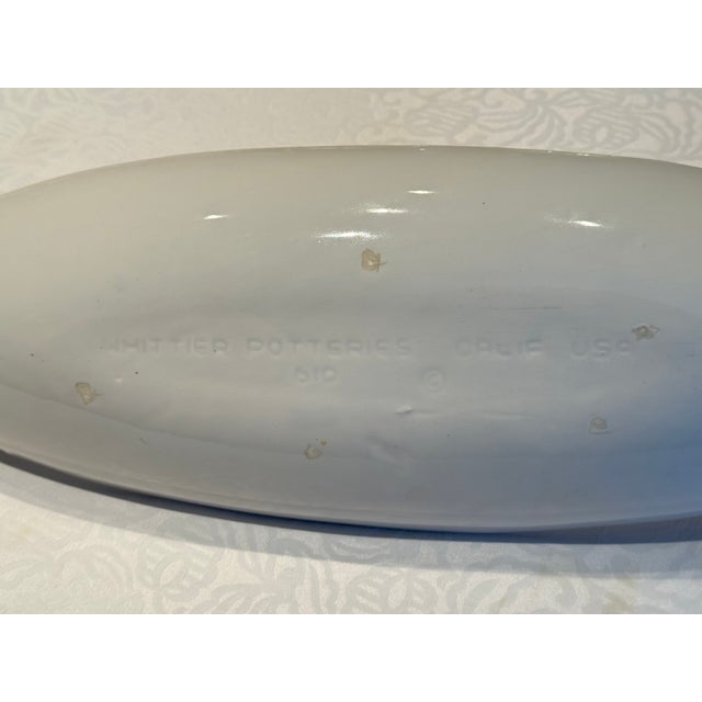1950's Stamped Whittier Pottery Company Oval Serving Dish For Sale - Image 9 of 12