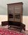 Antique English Bookcase Bookshelf Cabinet Double Door Barley Twist Oak c.1930s For Sale In Dallas - Image 6 of 17