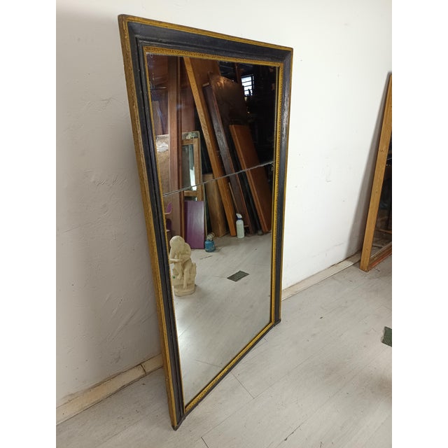 Antique Patinated Mirror in Fir For Sale - Image 6 of 16