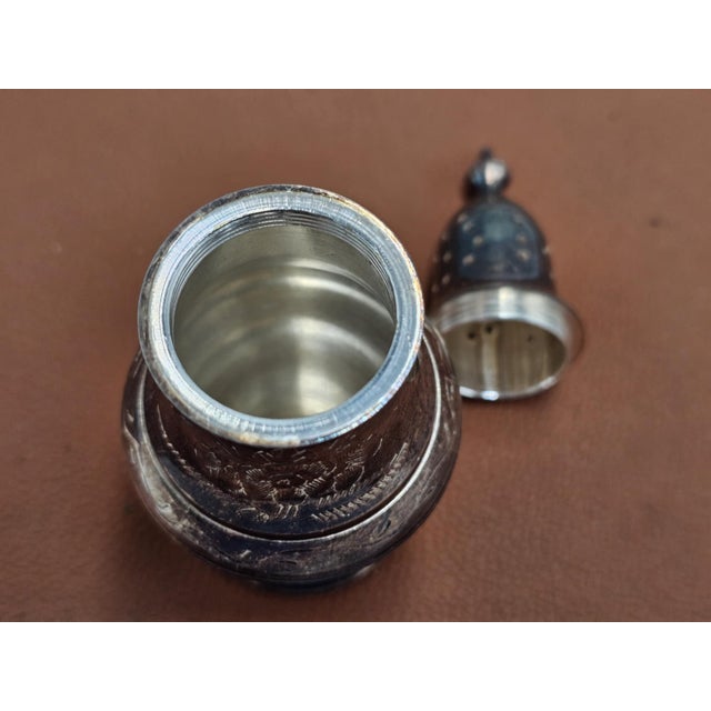 Antique Plated Pepper or Salt Container, 1890s For Sale - Image 3 of 9