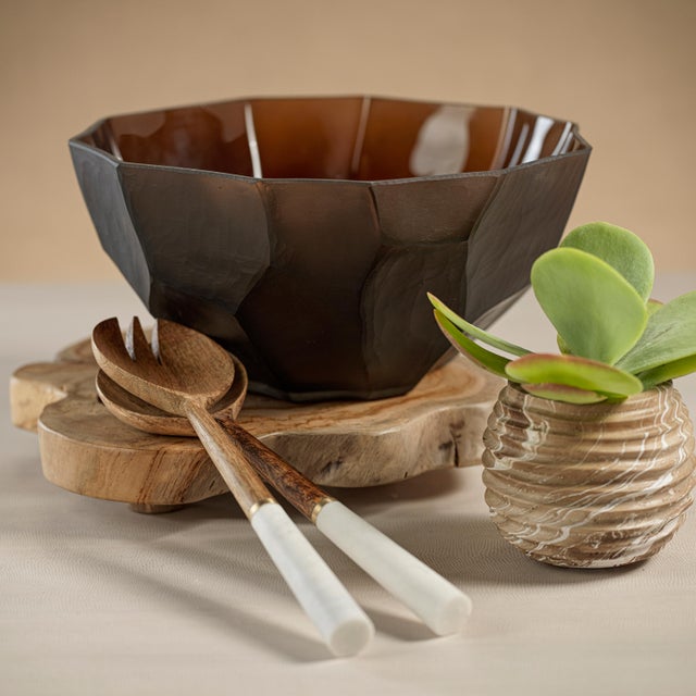 Contemporary Vita Amber Glass Bowl For Sale - Image 3 of 4