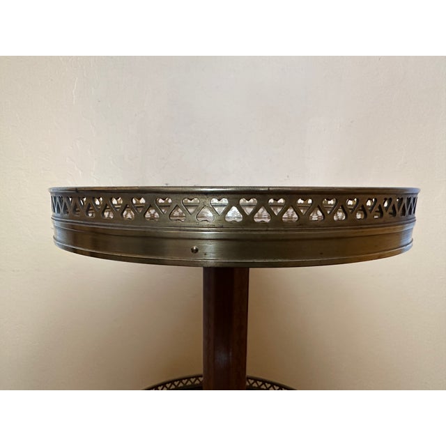 Antique Louis XVI Style Round Three Tier Gueridon For Sale - Image 9 of 14