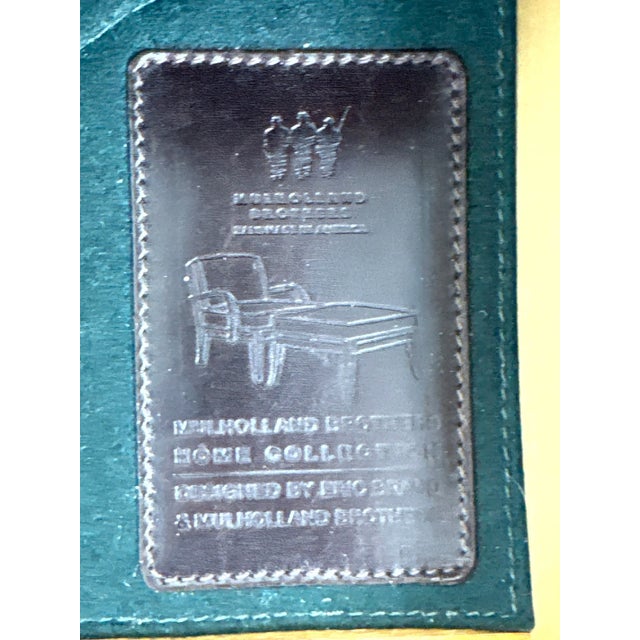 Late 20th Century Eric Brand for Mulholland Brothers Leather Top Campaign Writing Desk For Sale - Image 9 of 12