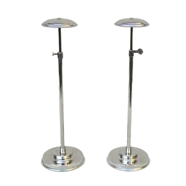 Art Deco Chrome Hatstands, Set of 2 For Sale