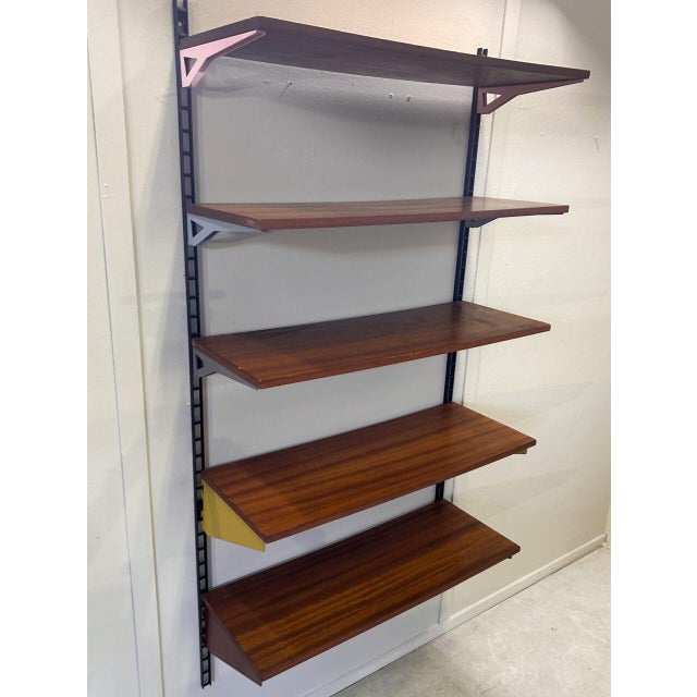 Italian Walnut Bookcase, 1960s For Sale - Image 6 of 8