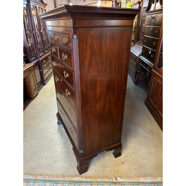 Late 20th Century Henkel-Harris New Market High Chest of Drawers For Sale - Image 12 of 12