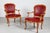 Set of Danish Rococo Armchairs in Walnut and Red Aniline Leather, 1880 For Sale - Image 16 of 16