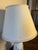 Vintage Sage Green & Ivory Floral Ceramic Table Lamp With Brass Accents For Sale In Phoenix - Image 6 of 6