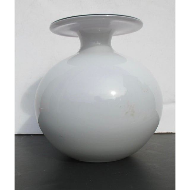 Art Glass Studio Flower Vase Circa 90s For Sale - Image 4 of 6