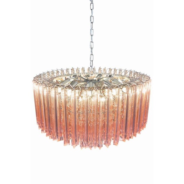 Pink Murano Glass Chandelier, 1990s For Sale - Image 4 of 16