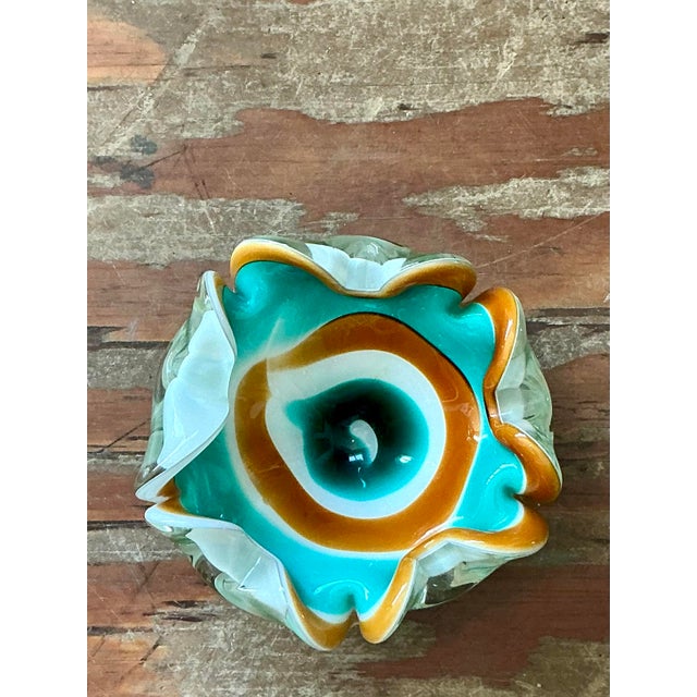 Mid 20th Century Vintage Italian Art Glass Bowl After Murano For Sale - Image 5 of 8