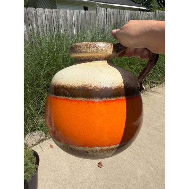 1970s West German Scheurich Pottery Vase For Sale - Image 5 of 5