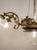 Vintage Art Nouveau Chandelier in Brass and Cut Glass, Italy, 1920s For Sale - Image 3 of 14