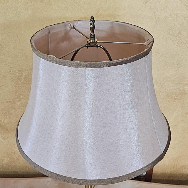 Vintage Glenn Nelson Brass Candlestick Table Lamp, Hollywood Regency Style, 28” Tall For Sale - Image 12 of 18