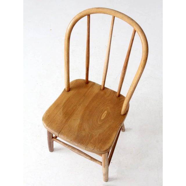 Farmhouse Antique Bow Back Farmhouse Dining Chair For Sale - Image 3 of 15