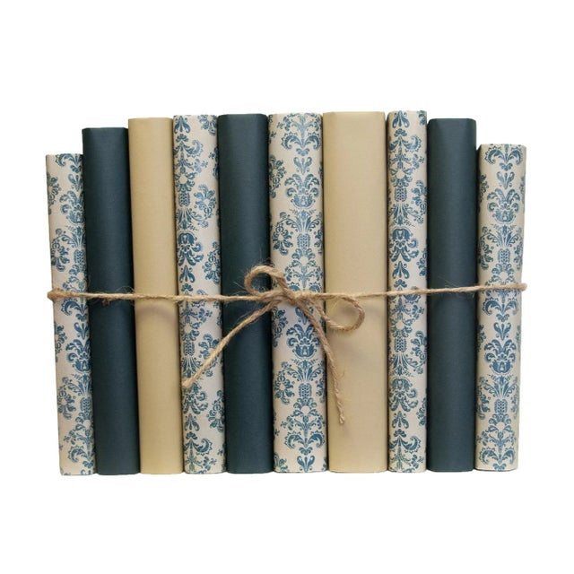 Modern Decorative Books - Forest Mist Paper Wrapped Book Bundle - 1 Foot of Green Books For Sale - Image 3 of 4