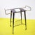 Black Metal Service Cart with Grille Shelf and Wheels For Sale - Image 8 of 9
