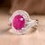 Red Natural Ruby Diamond Ring 14k Gold 6.32 TCW GIA Certified For Sale - Image 8 of 13