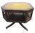 Antique Octagon Shaped Leather Top Rolling Side Table For Sale - Image 10 of 10