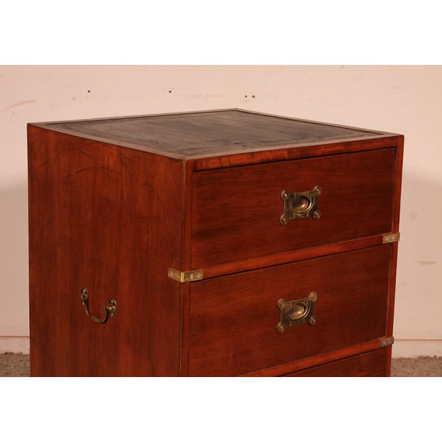 Small Mahogany Naval Military Chest of Drawers, 19th Century For Sale - Image 4 of 11