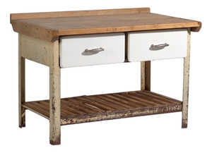 Japanese Industrial Worktable with Drawers