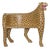 Vintage Hand-Painted Wooden Jawai Leopard Bench - Indian Folk Art Seating For Sale