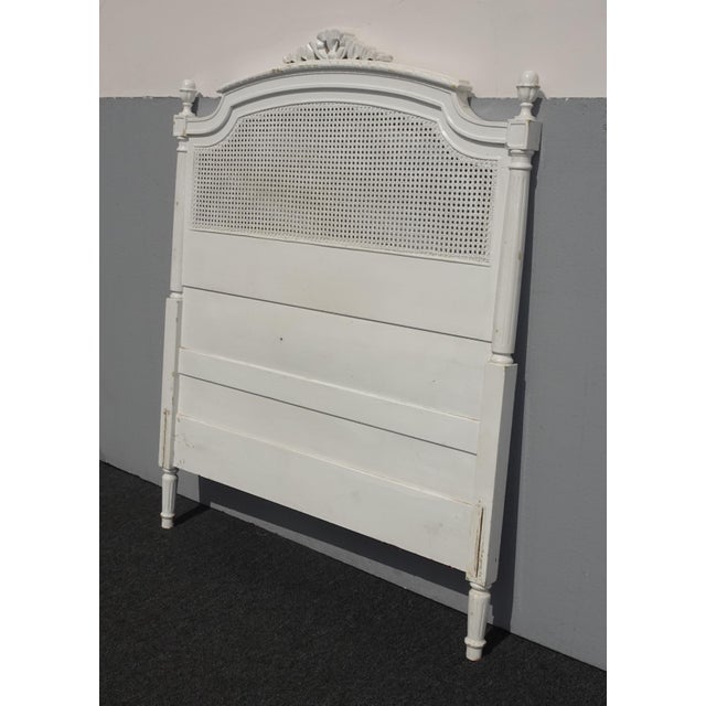 Vintage French Country White Shabby Chic Bed Frame XL Twin Headboard