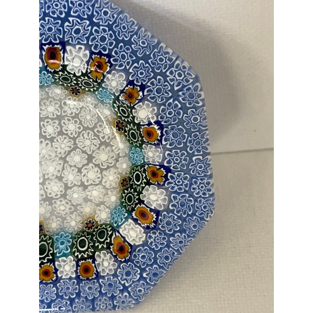 Shabby Chic Vintage Murano Glass Millefiori Small Plate Catchall For Sale - Image 3 of 4