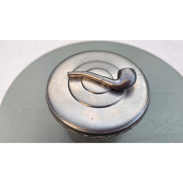 1970s Pewter Snuff Tin with Pipe on the Lid, 1960s, Set of 2 For Sale - Image 5 of 10