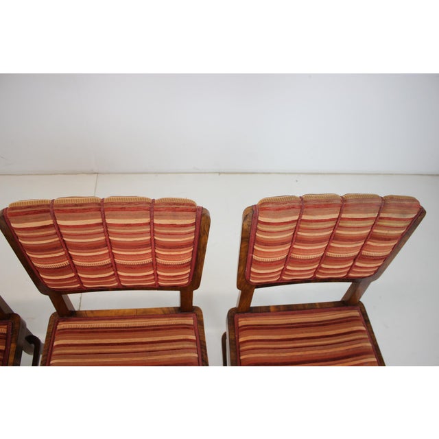 Art Deco Dining Chairs, Czechoslovakia, 1930s, Set of 4 For Sale - Image 10 of 18