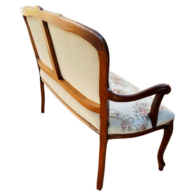 Louis XV Rococo Sofa Bench, 1950s For Sale - Image 4 of 7
