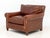 Animal Skin Ralph Lauren Leather Club Armchair & Ottoman For Sale - Image 7 of 12