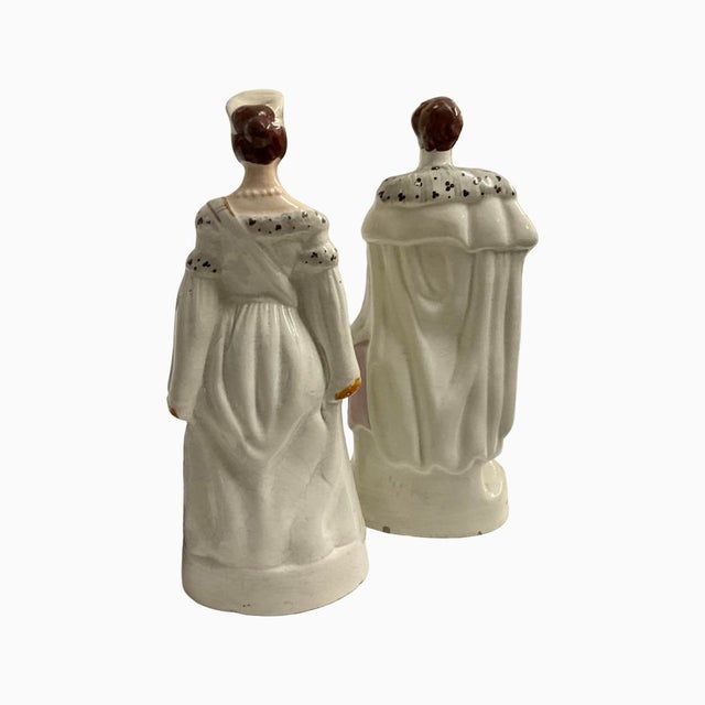 Pair of Mid 19th Century Queen Victoria and Prince Albert Staffordshire Figures.
