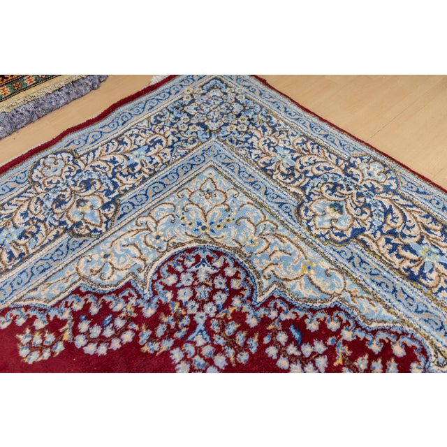 Textile Middle Eastern Hand-Knotted Kirman Rug For Sale - Image 7 of 14