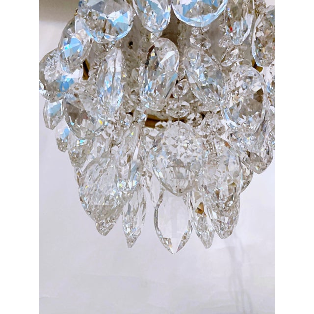 Antique 1920s Italian Bronze Upside Down Layered Chandelier For Sale - Image 4 of 7