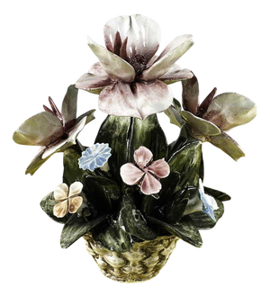 Porcelain Flower Basket from Capodimonte