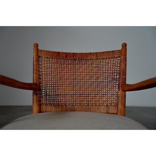 Lounge Chairs with Rattan Backrest, France, 1950s, Set of 2 For Sale - Image 6 of 18