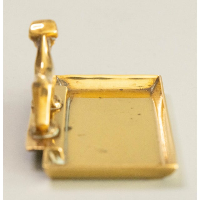 Early 20th Century Art Deco English Brass Dog Catchall Tray Vide Poche For Sale - Image 5 of 8