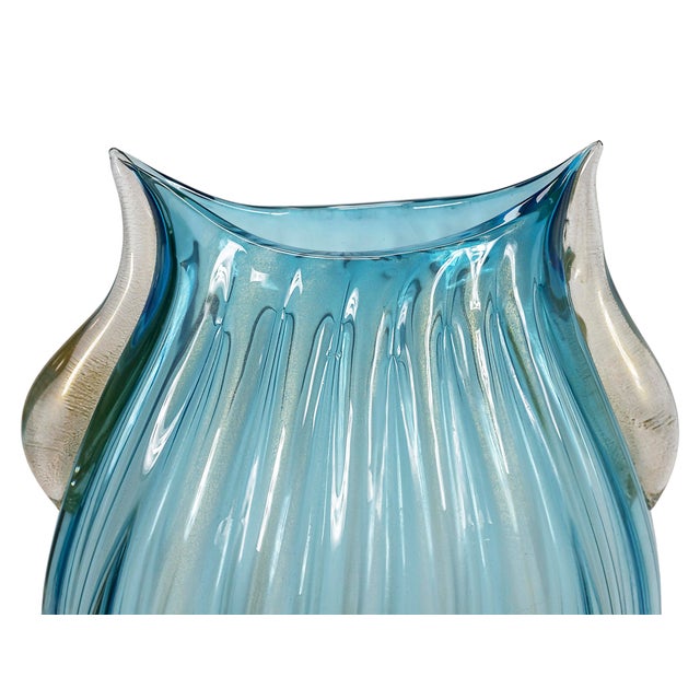 Vintage Italian Handmade Murano Glass Vase by Pino Signoretto For Sale - Image 5 of 10