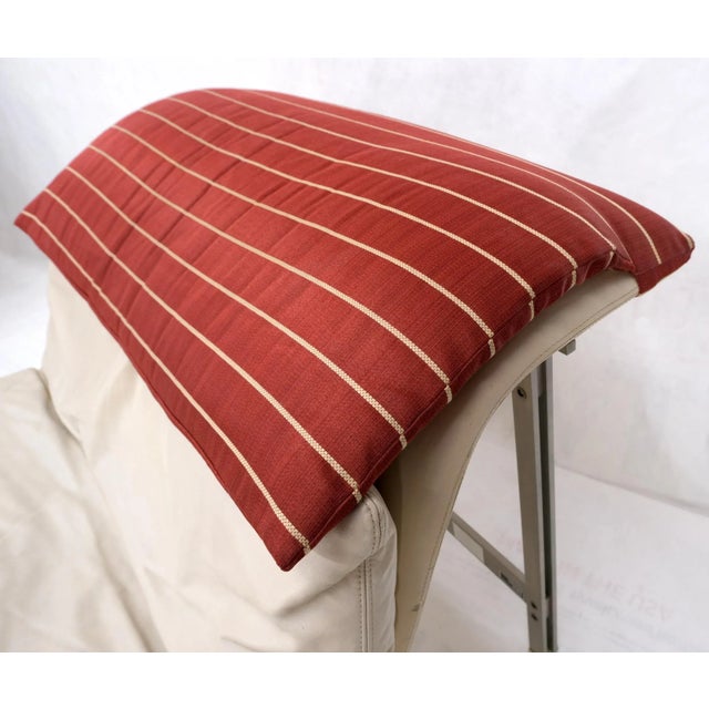 Mid-Century Modern Pair of Sapority Italian Mid Century Modern Leather Chaise Lounges For Sale - Image 3 of 13