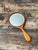 Vintage Art Nouveau Carved Wood Handheld Mirror For Sale - Image 4 of 12