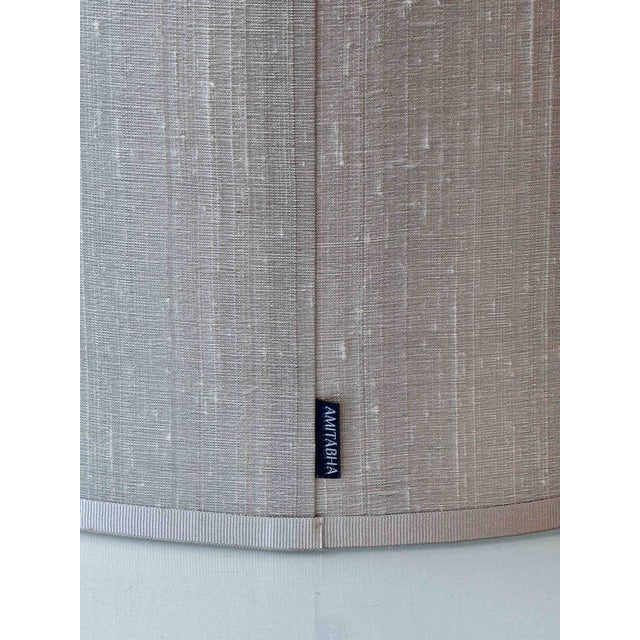 Mid-Century Modern Ceramic Table Lamp with Silk Lampshade from Bay Keramik, 1950s For Sale - Image 13 of 14