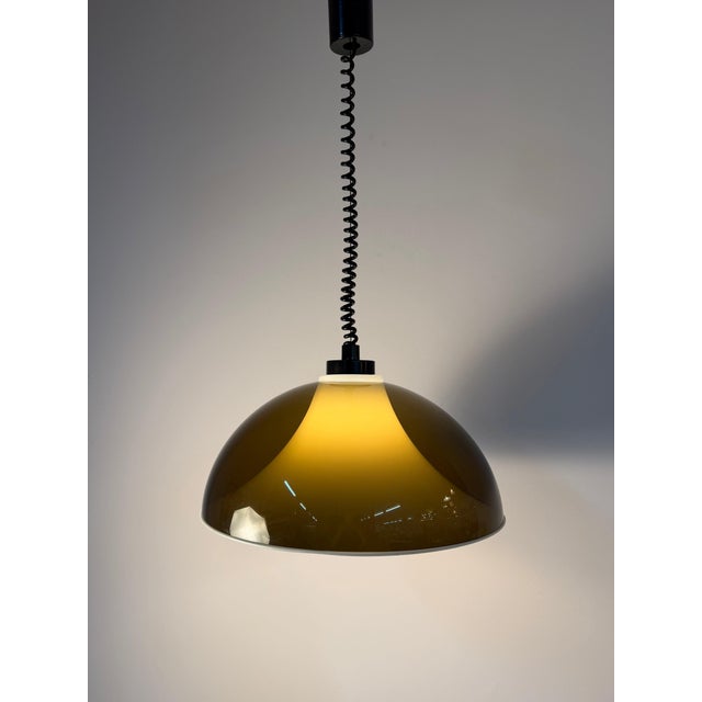 Hanging Lamp in Brown White Acrylic from Elio Martinelli For Sale - Image 11 of 11